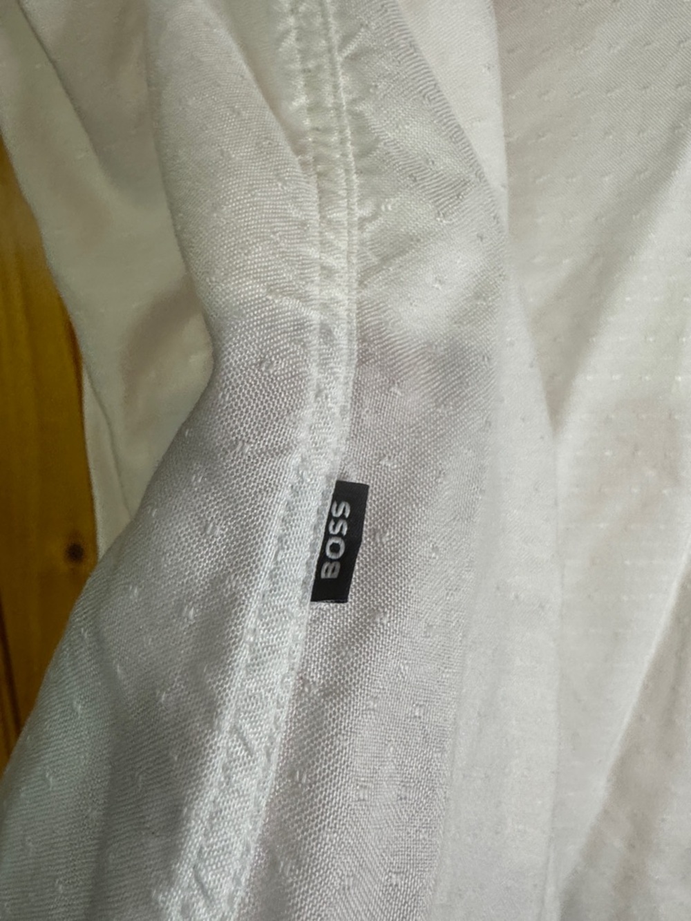 BOSS White Long-Sleeve Casual Button-Down Shirt - Picture 13 of 13